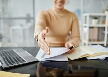 Recruiter Greeting Candidate in Job interview