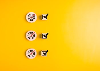 Target objective for business objective target goal concept