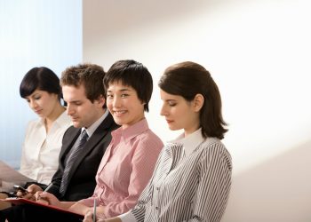 A line of applicants for a job