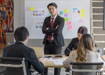 Confident Business Leader in Modern Office