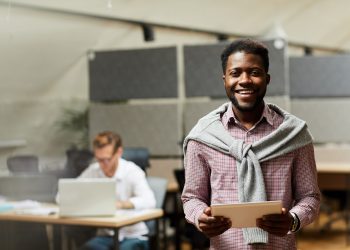 Happy intern of IT company