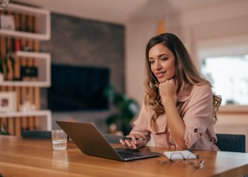 Young woman, searching for a new job.