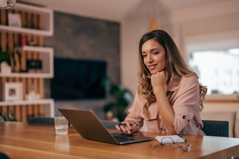 Young woman, searching for a new job.